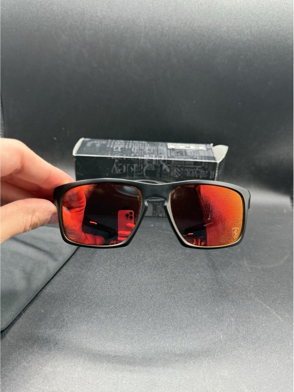 Oakley Sliver Ferrari Matte Black/Ruby Iridium Lenses OO9262-12